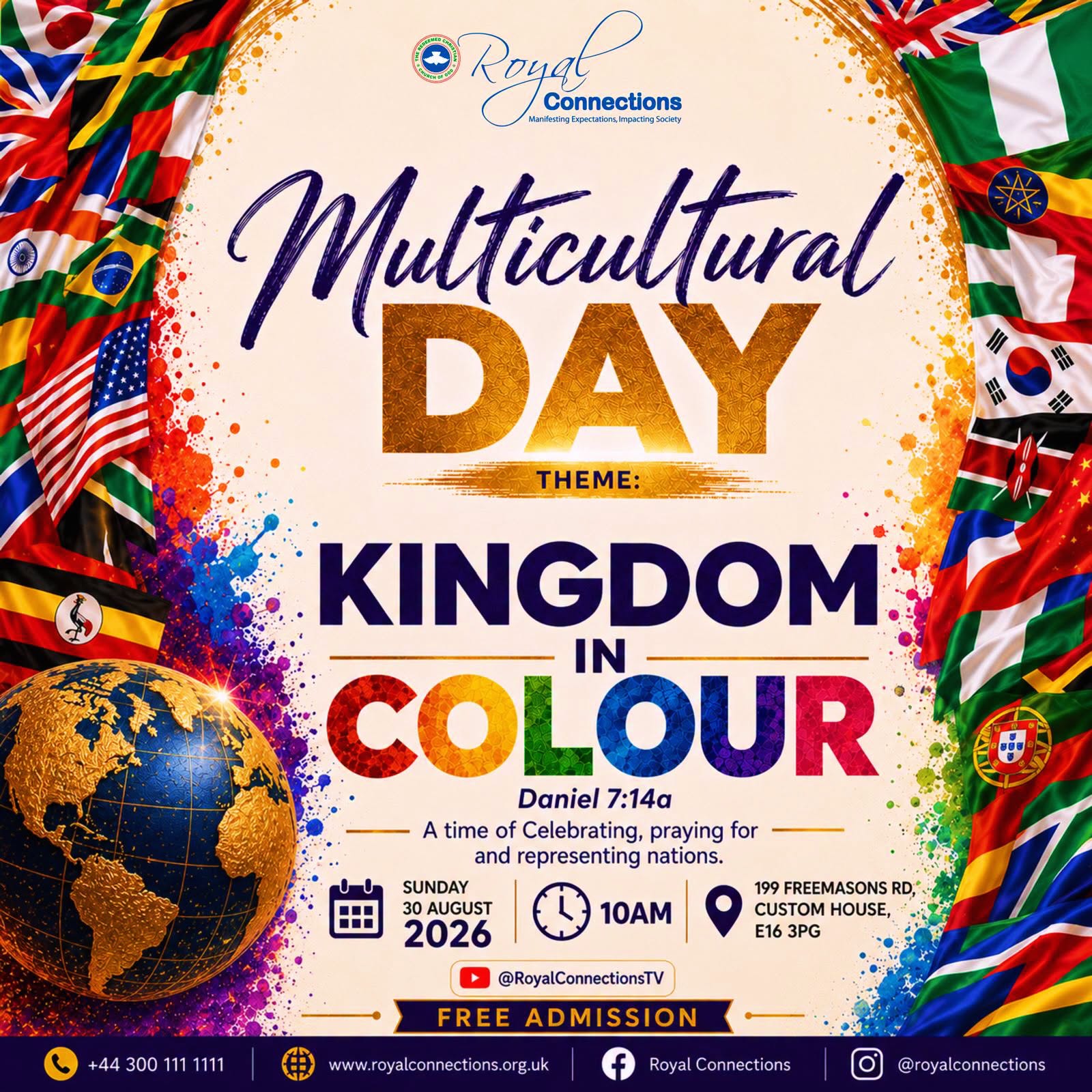 Royal Connections Multicultural Day 2026 — Kingdom in Colour official artwork