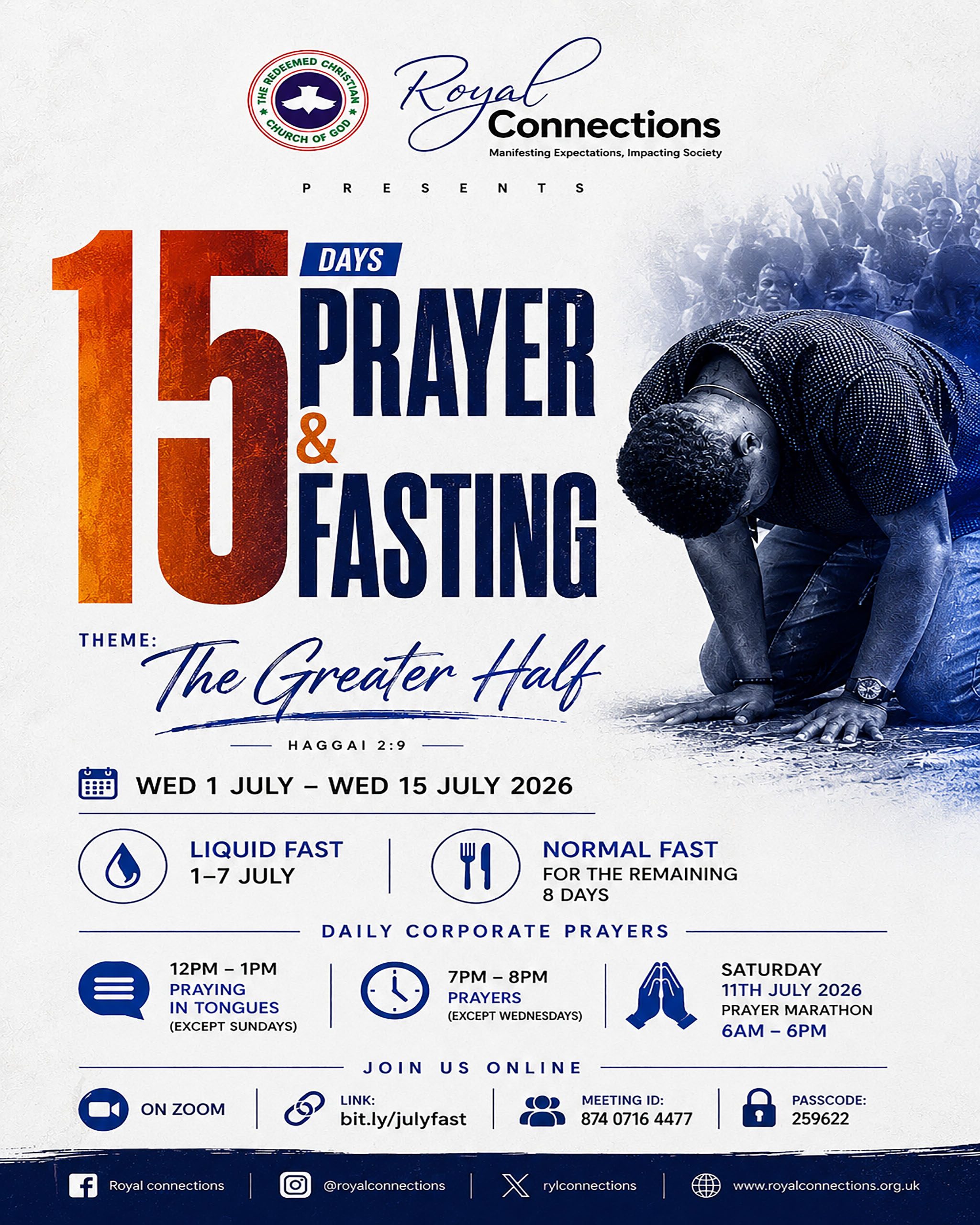 15 days prayer and fasting